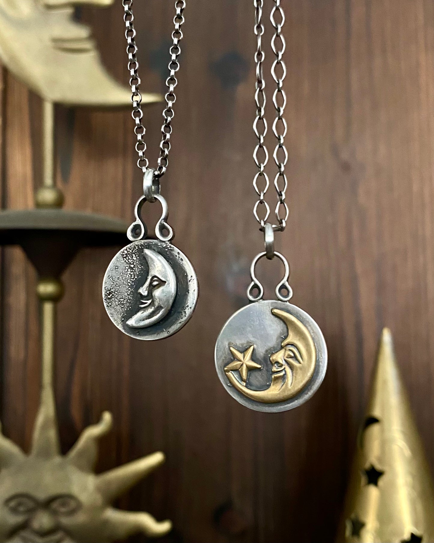Reversible Luminary Medallion Pendants