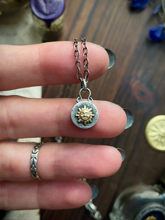 Mini Reversible Luminary Medallion Pendant