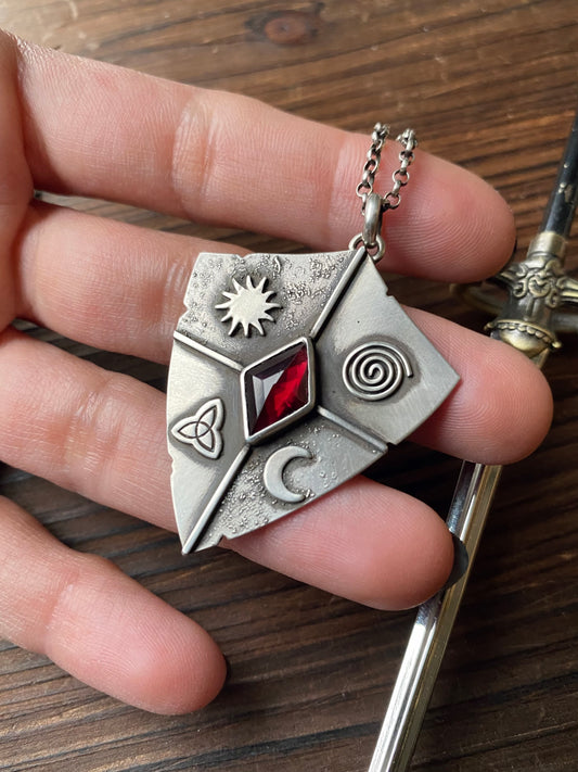 Shield of Ancestral Magic ✦ 18 inch chain