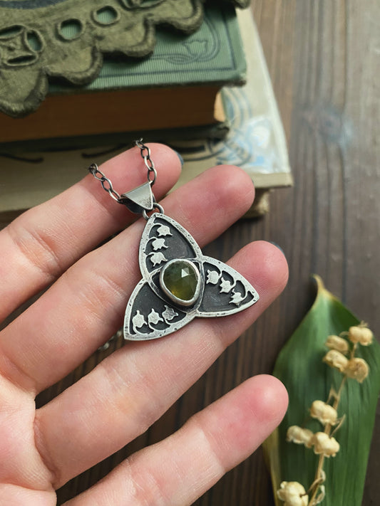 Lily of the Valley Triquetra Pendant