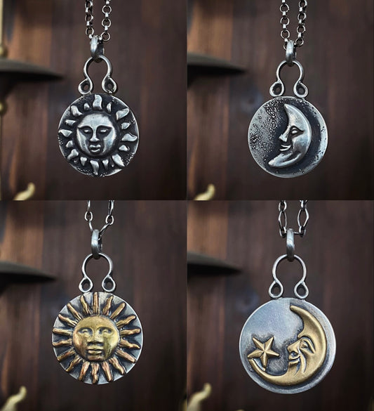 Reversible Luminary Medallion Pendants