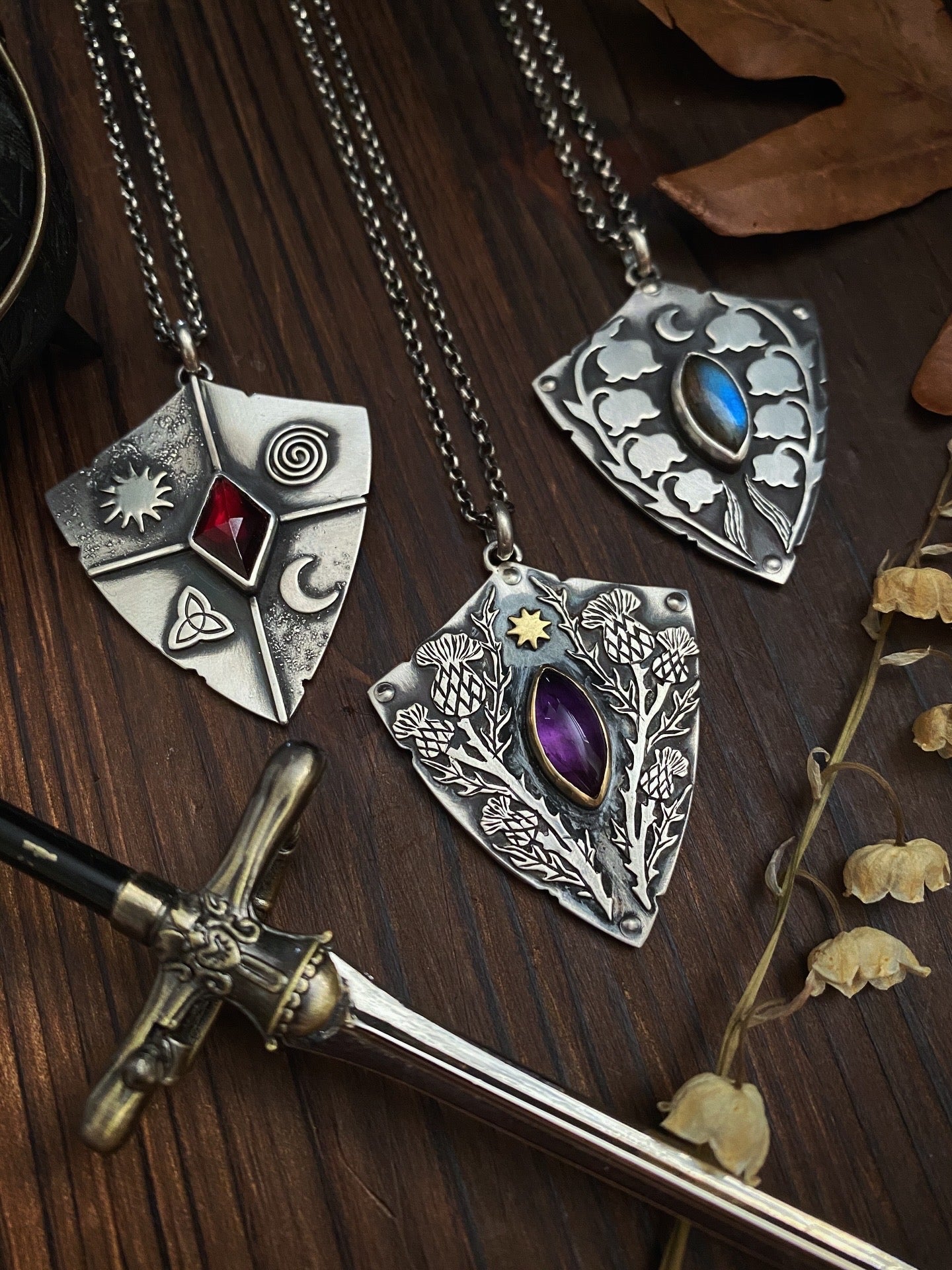 Shield of Ancestral Magic ✦ 18 inch chain