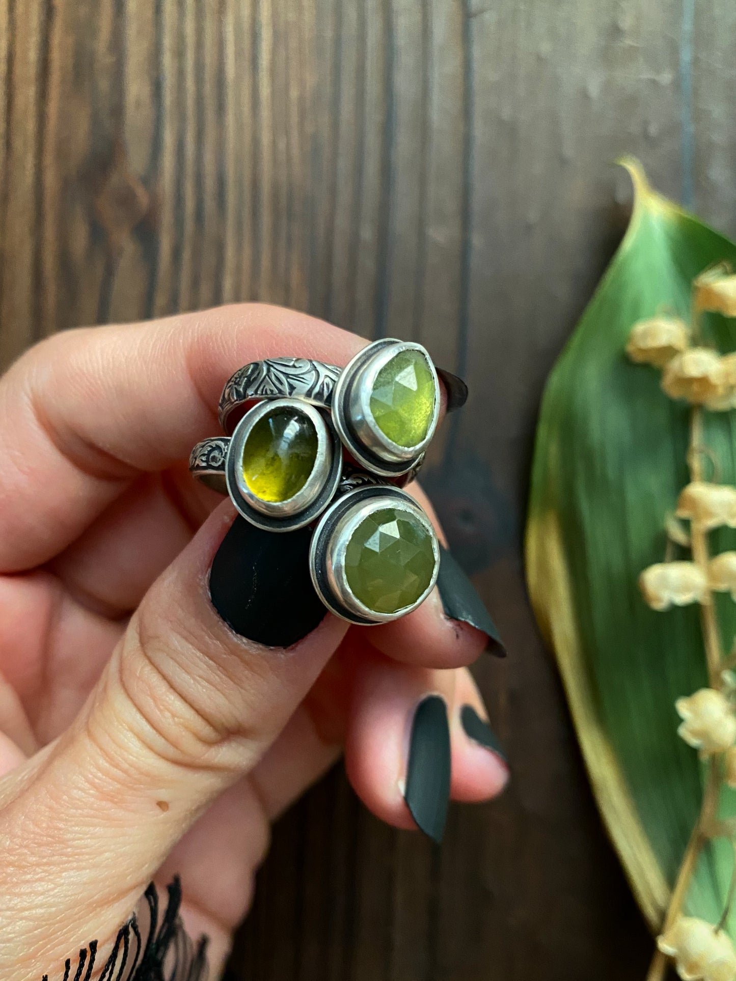 Vesuvianite Stacking Rings