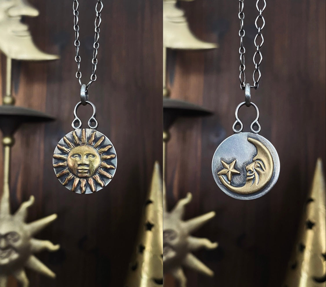 Reversible Luminary Medallion Pendants