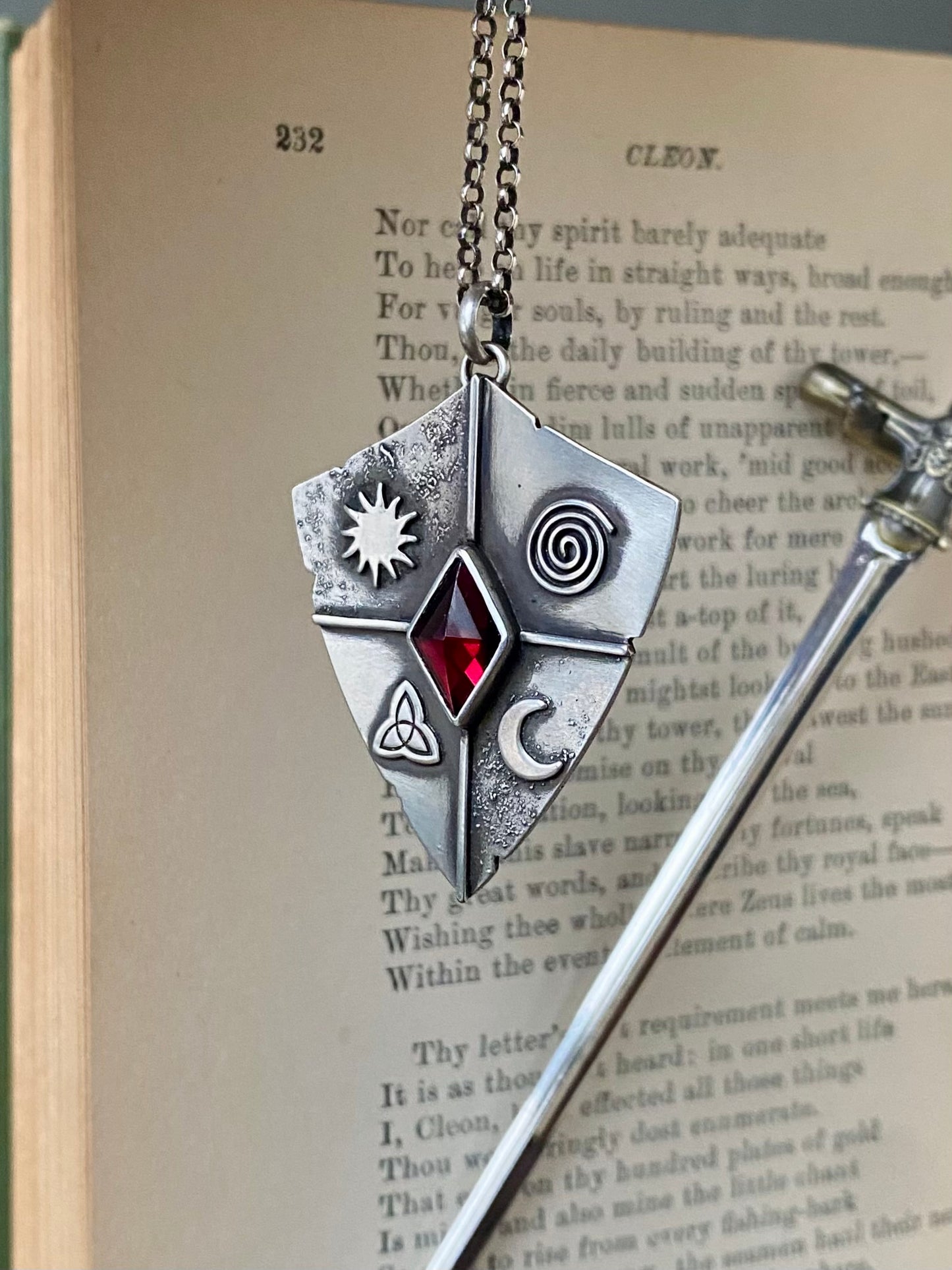 Shield of Ancestral Magic ✦ 18 inch chain