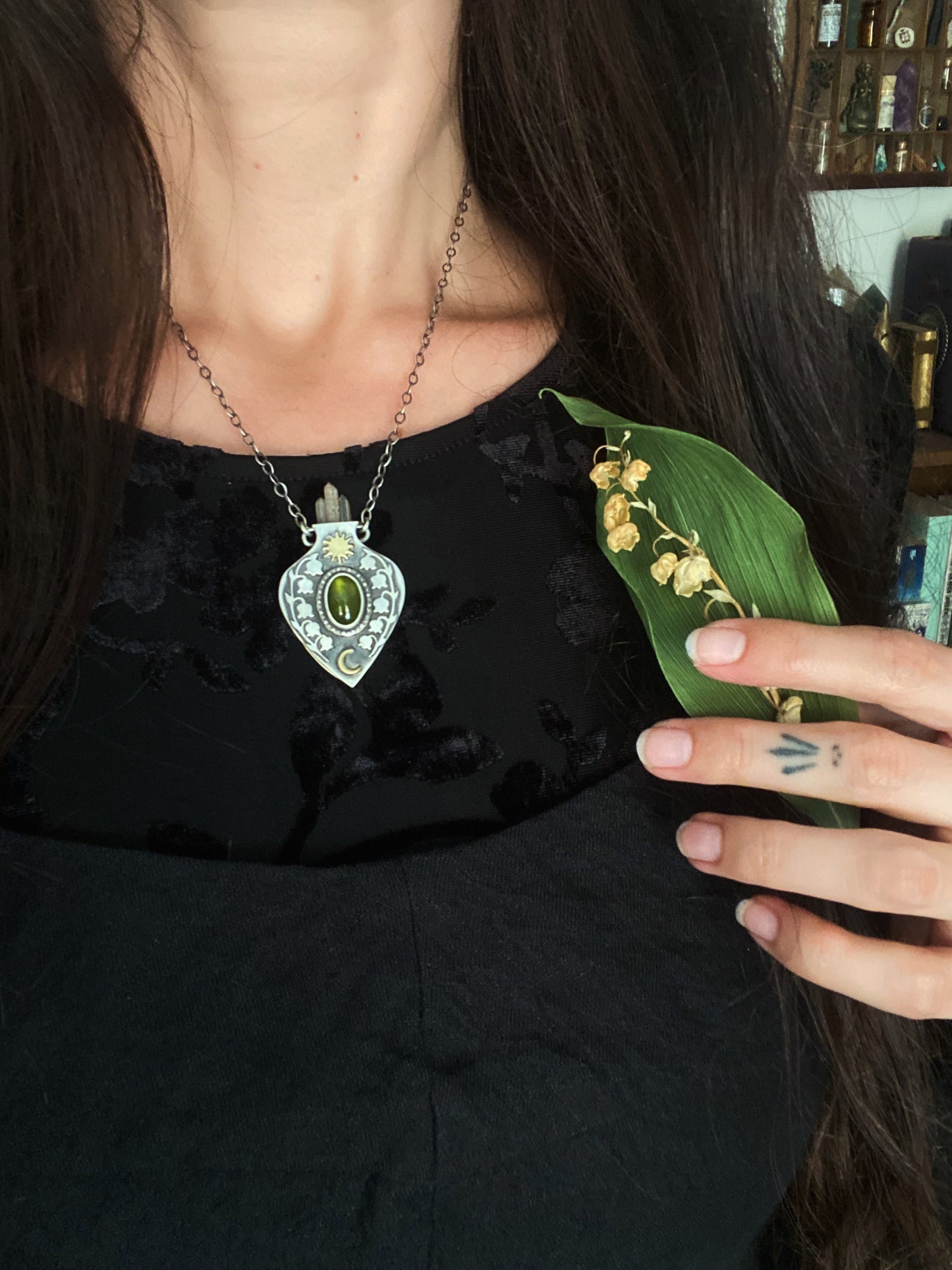 A Potion for Journeys Between Dark & Light Pendant