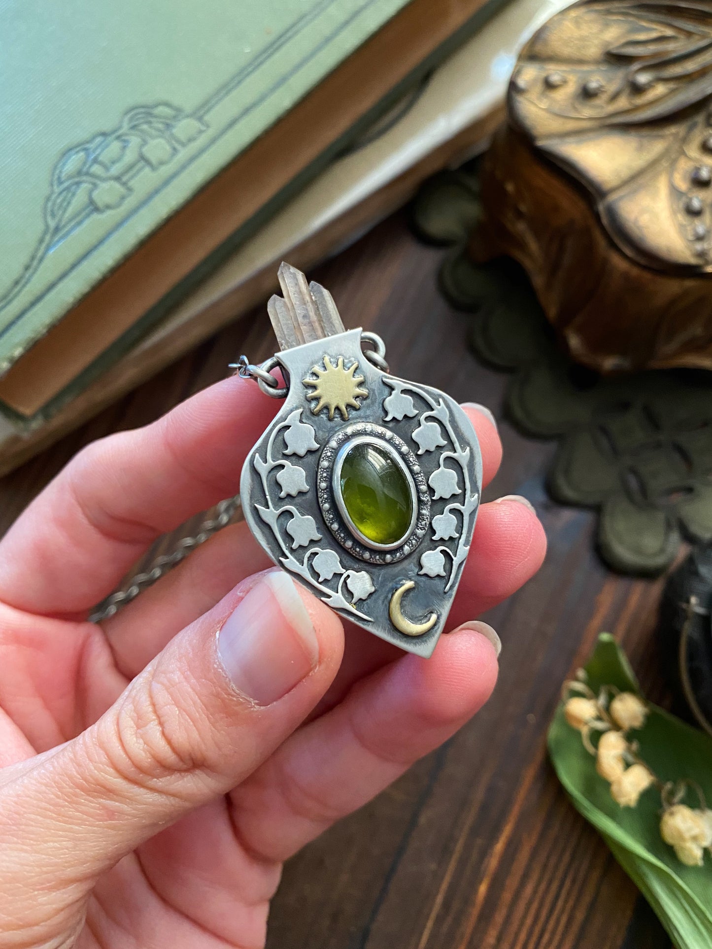 A Potion for Journeys Between Dark & Light Pendant