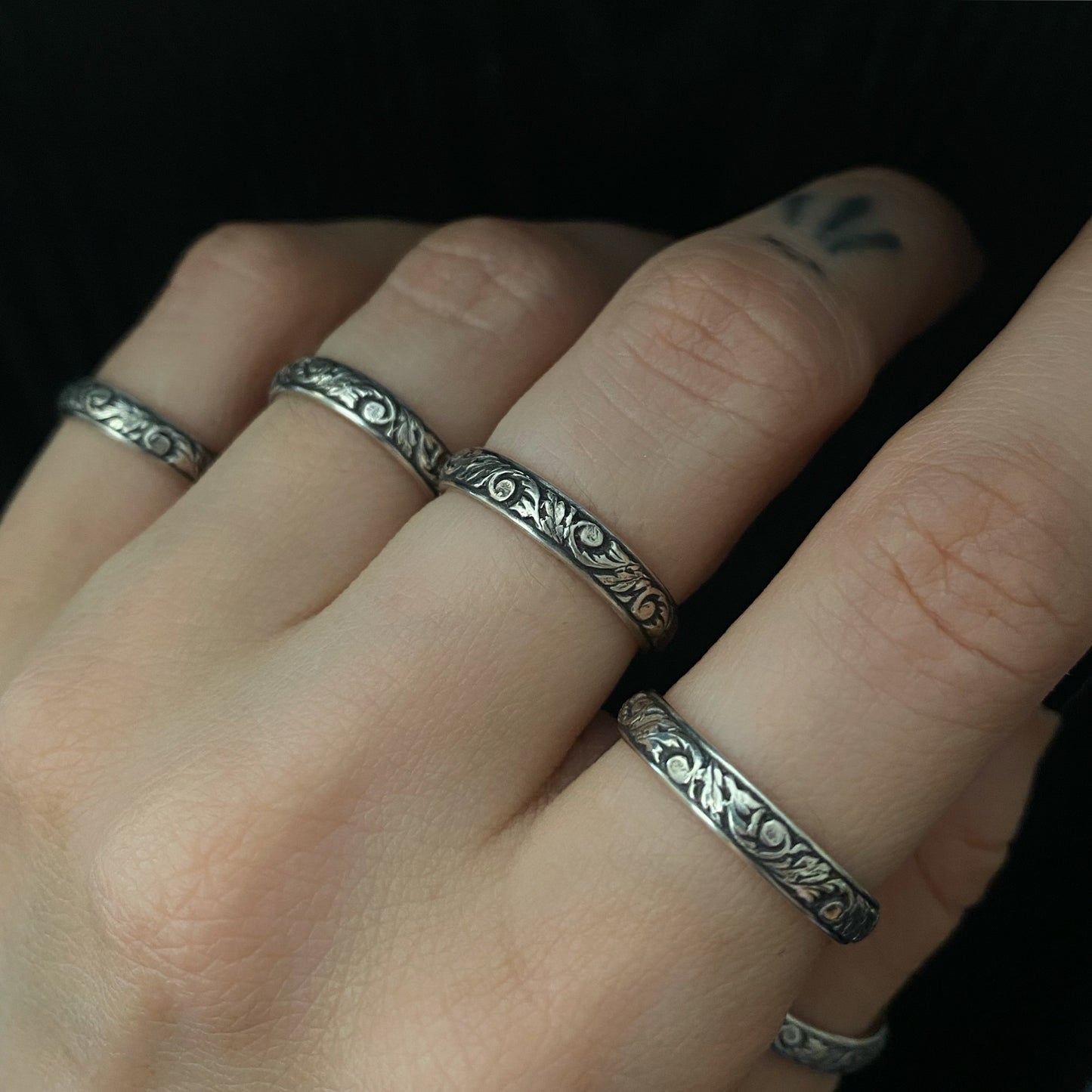 Ornate Sterling Ring Band