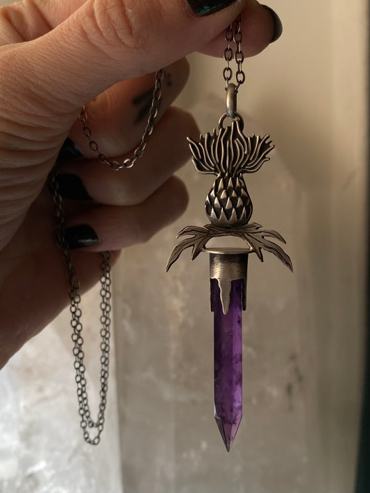 A Sword of Thistle Pendant {6-8 Week Preorder ✦ Choose Your Chain Length}