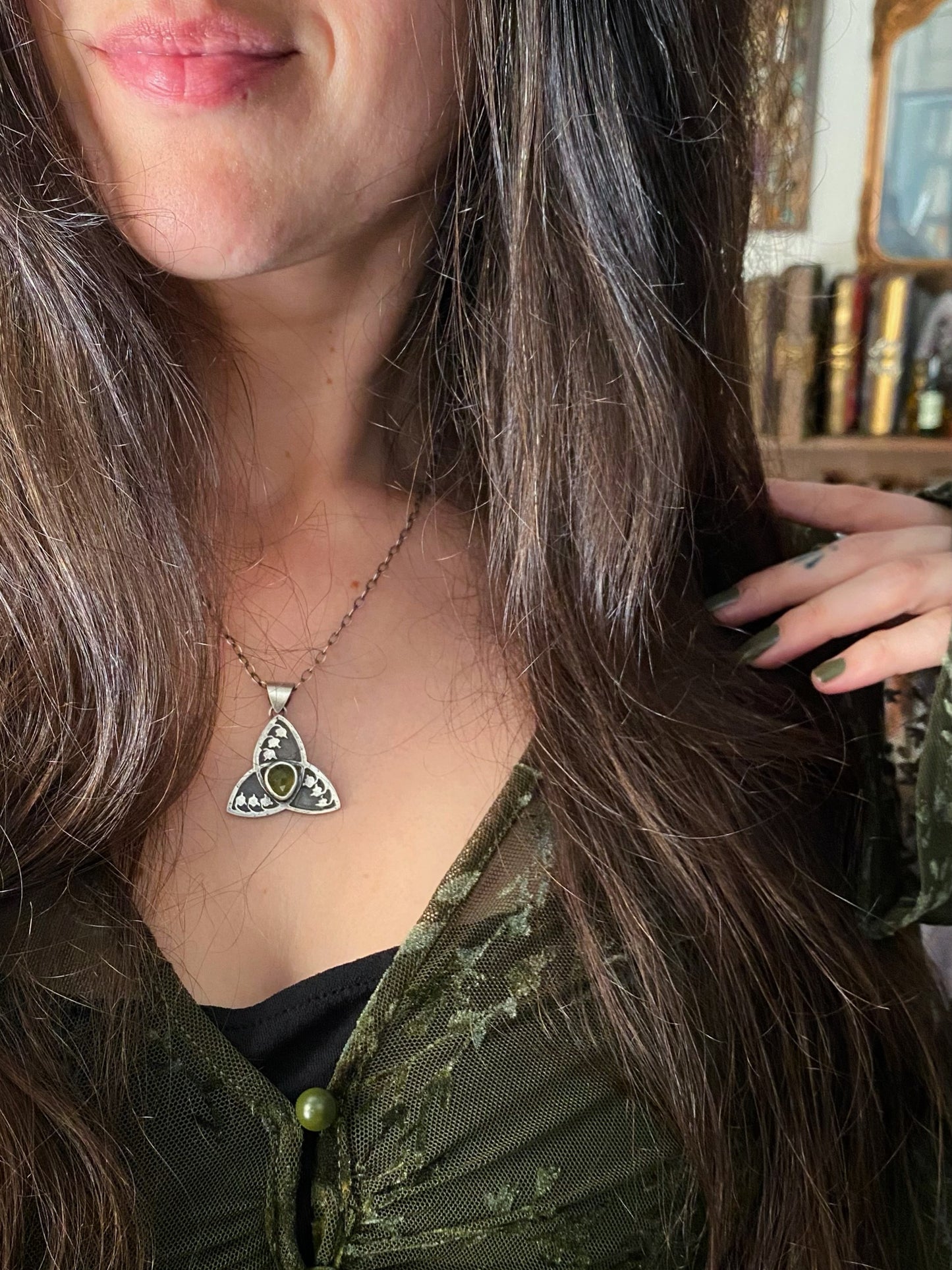 Lily of the Valley Triquetra Pendant