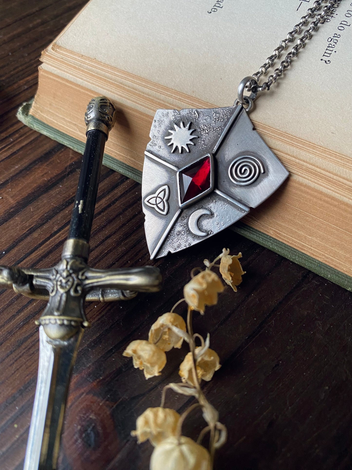 Shield of Ancestral Magic ✦ 18 inch chain