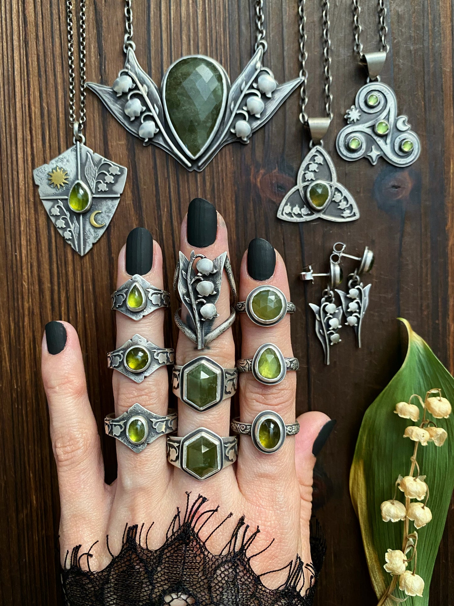 Lily of the Valley Medieval Boundary Rings