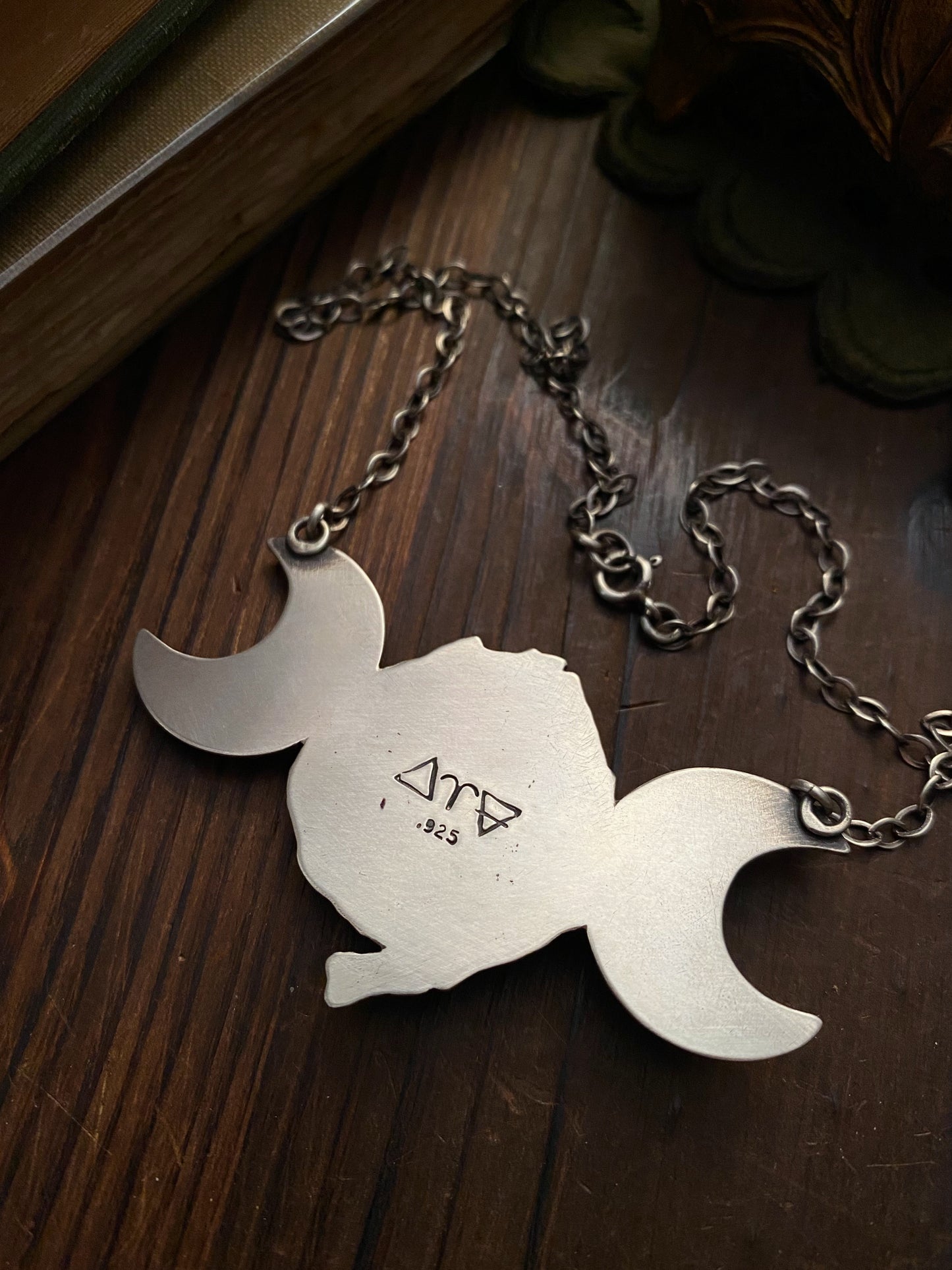 Lily of the Valley Triple Moon Pendant