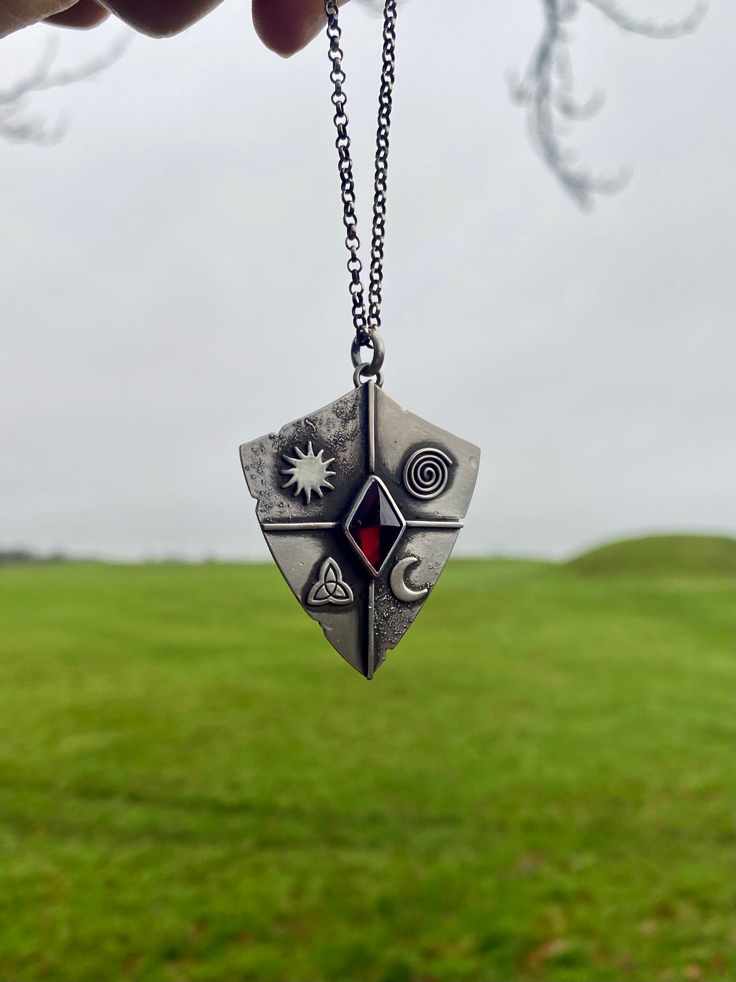 Shield of Ancestral Magic ✦ 18 inch chain