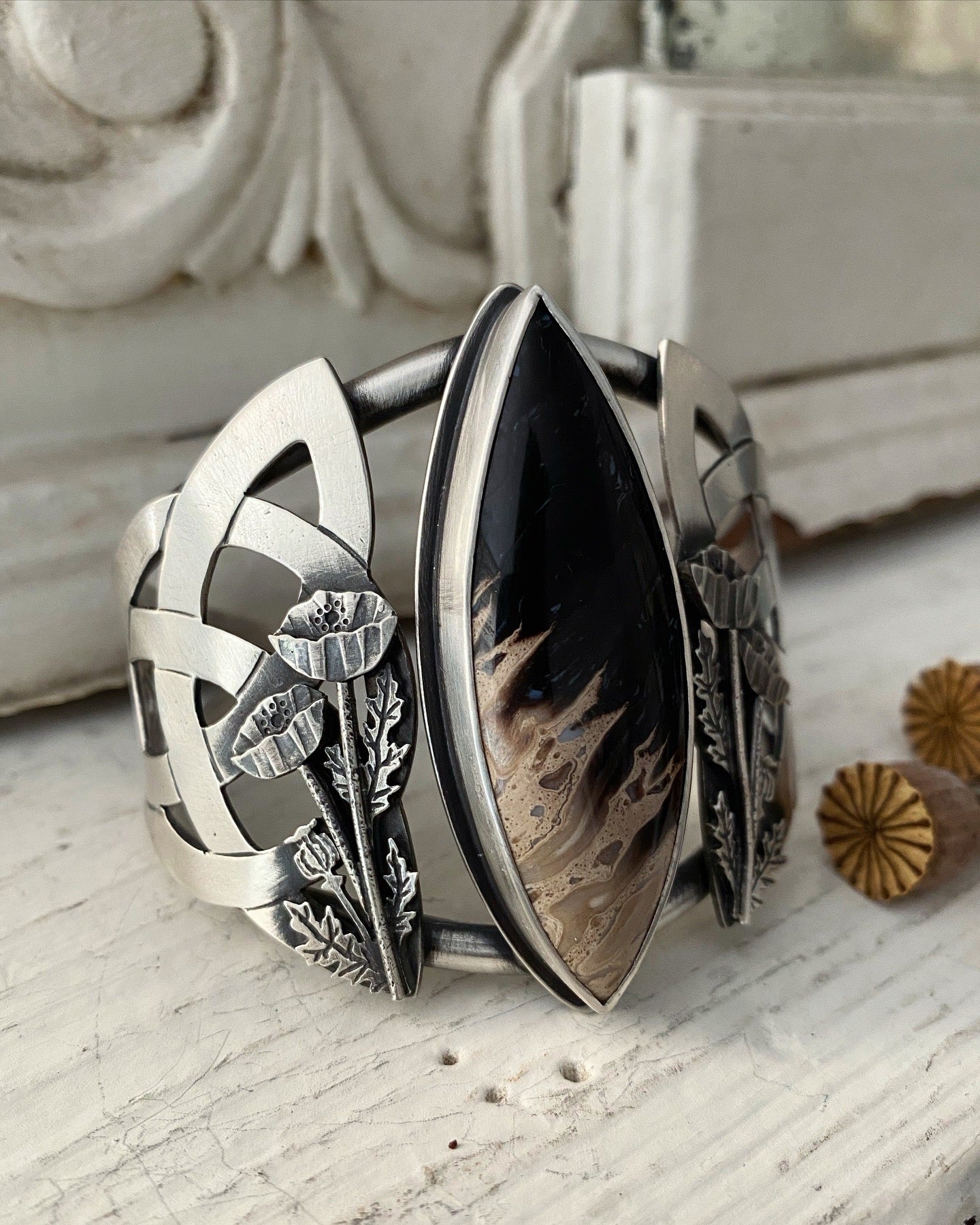 Triquetra Poppy Cuff