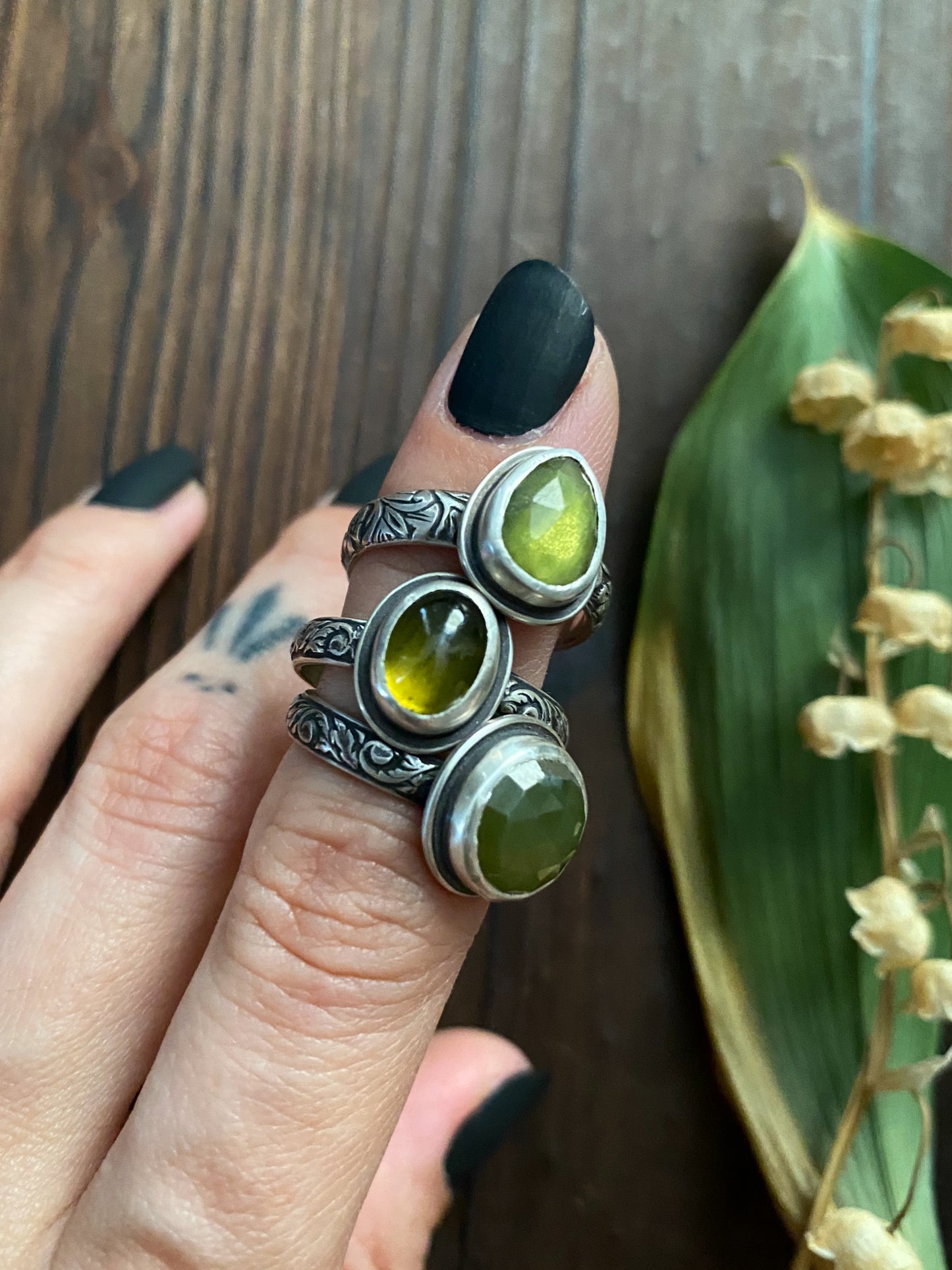 Vesuvianite Stacking Rings