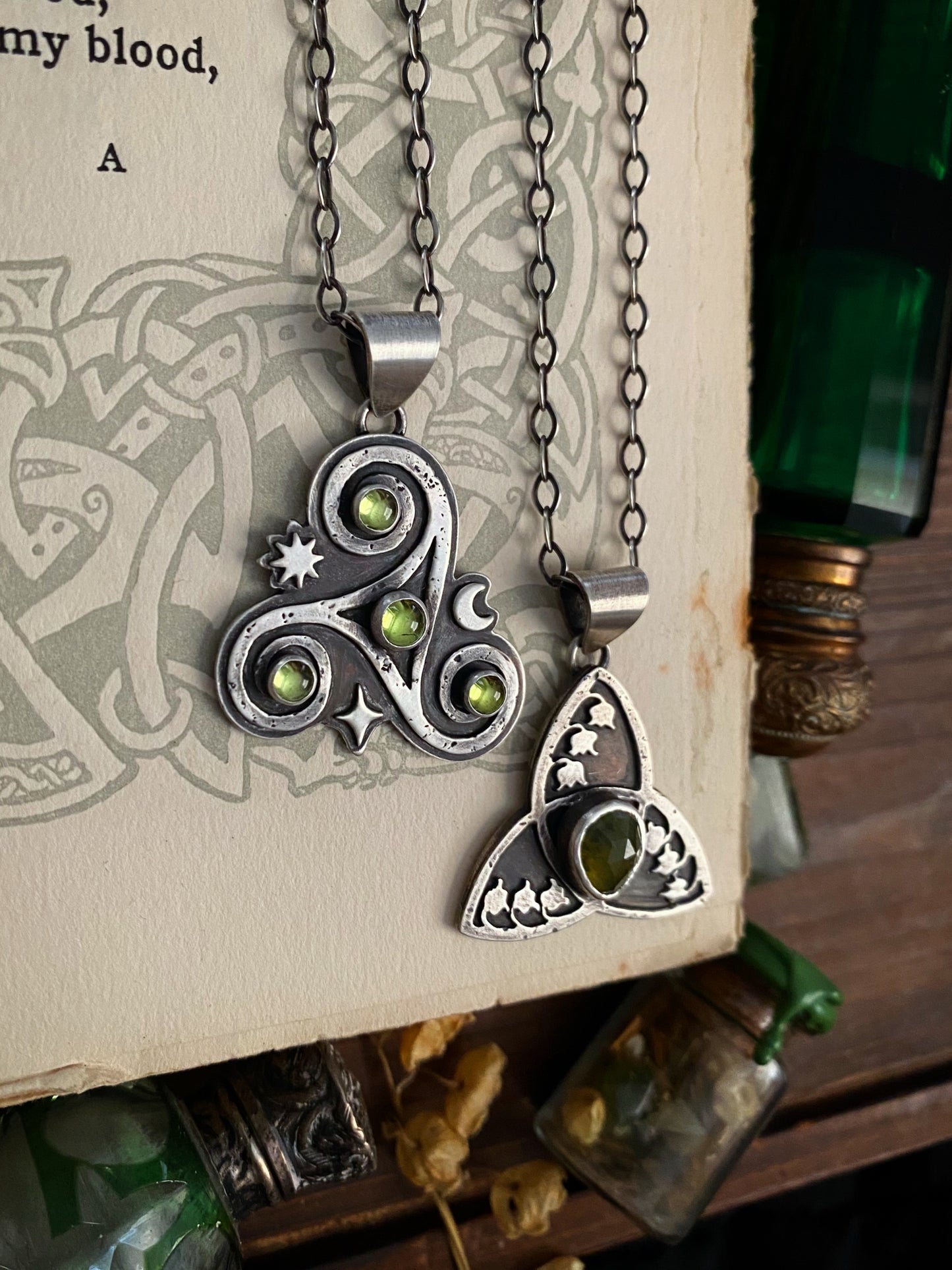 Lily of the Valley Triple Spiral Pendant