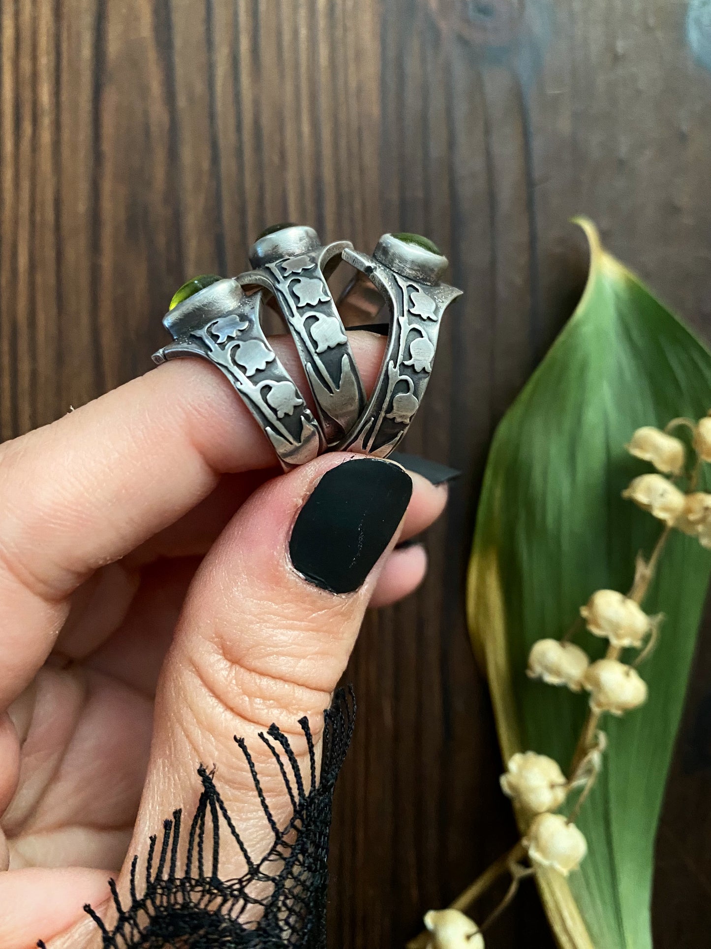 Lily of the Valley Medieval Boundary Rings