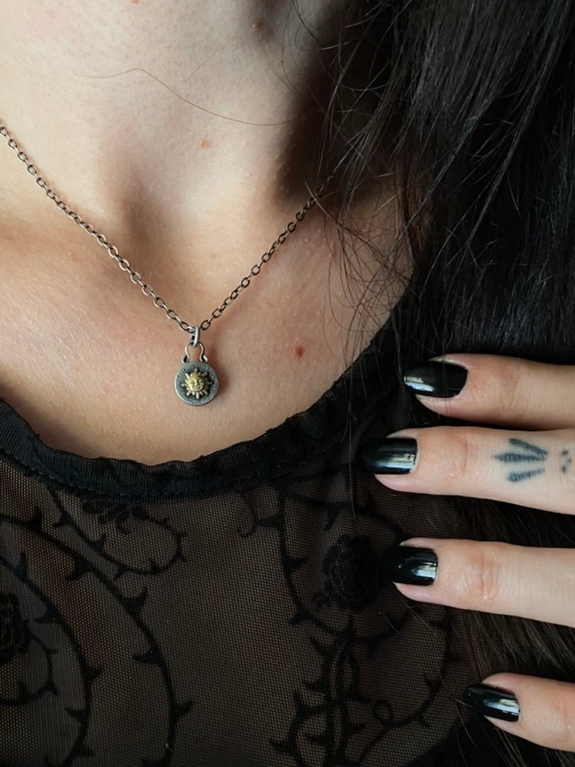 Mini Reversible Luminary Medallion Pendant