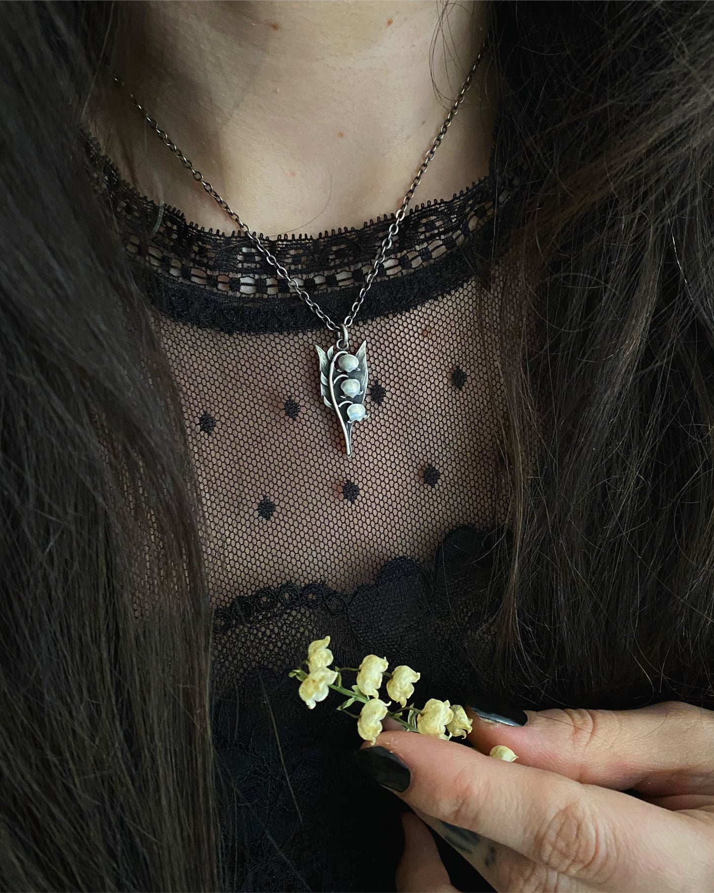 Mini Lily of the Valley Pendant