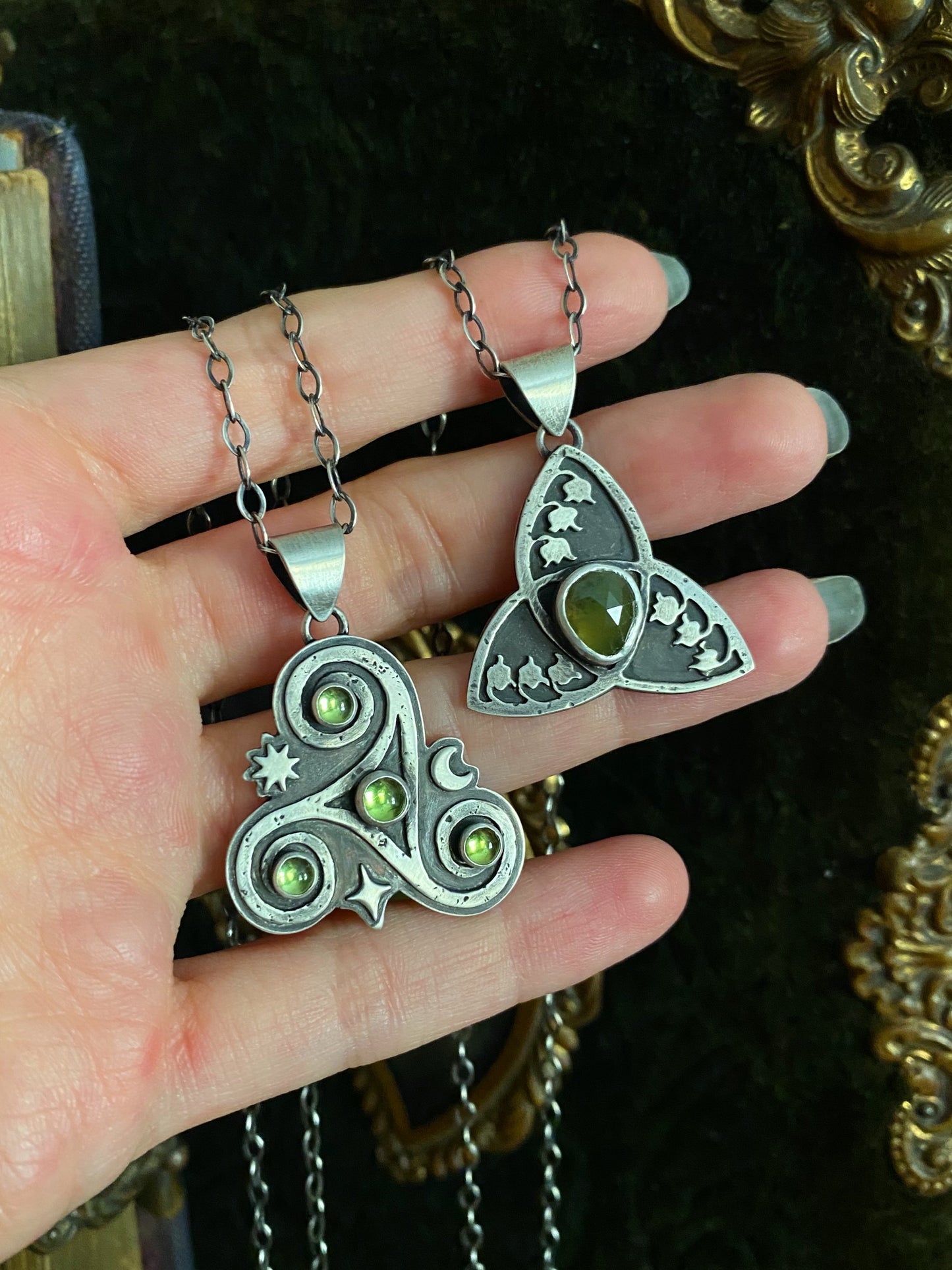 Lily of the Valley Triple Spiral Pendant
