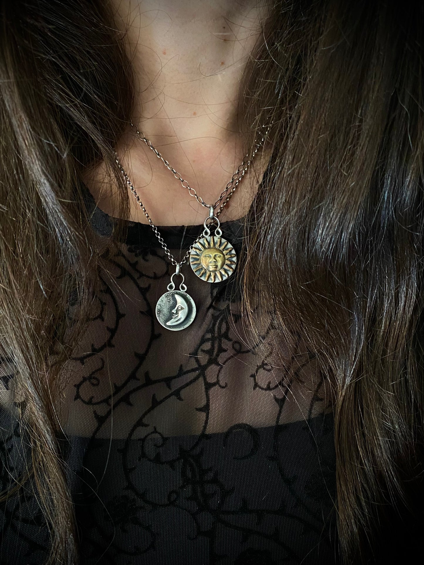 Reversible Luminary Medallion Pendants