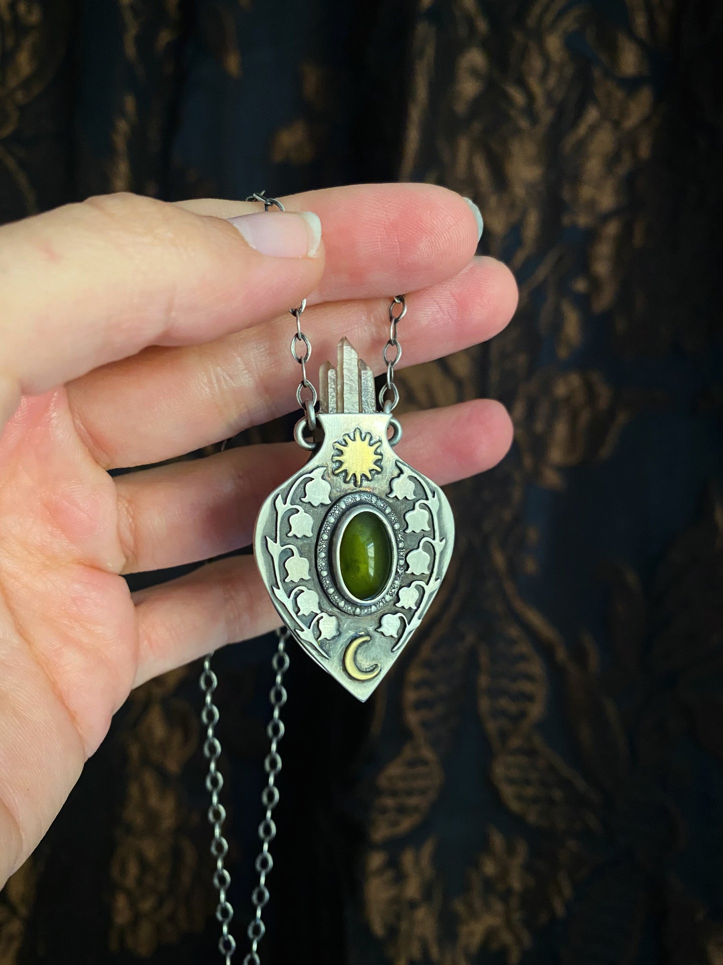 A Potion for Journeys Between Dark & Light Pendant