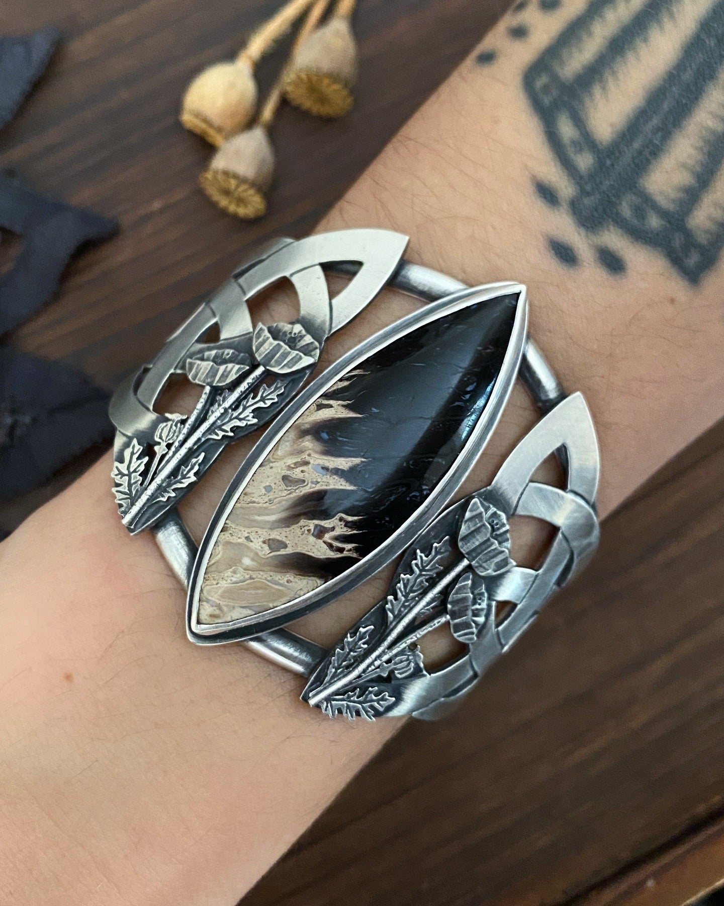 Triquetra Poppy Cuff