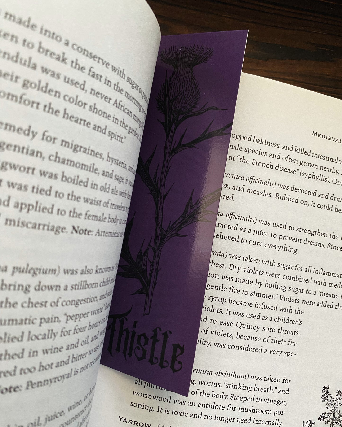 Bookmark ✦ Thistle, Lily of the Valley, Poppy, Pumpkin