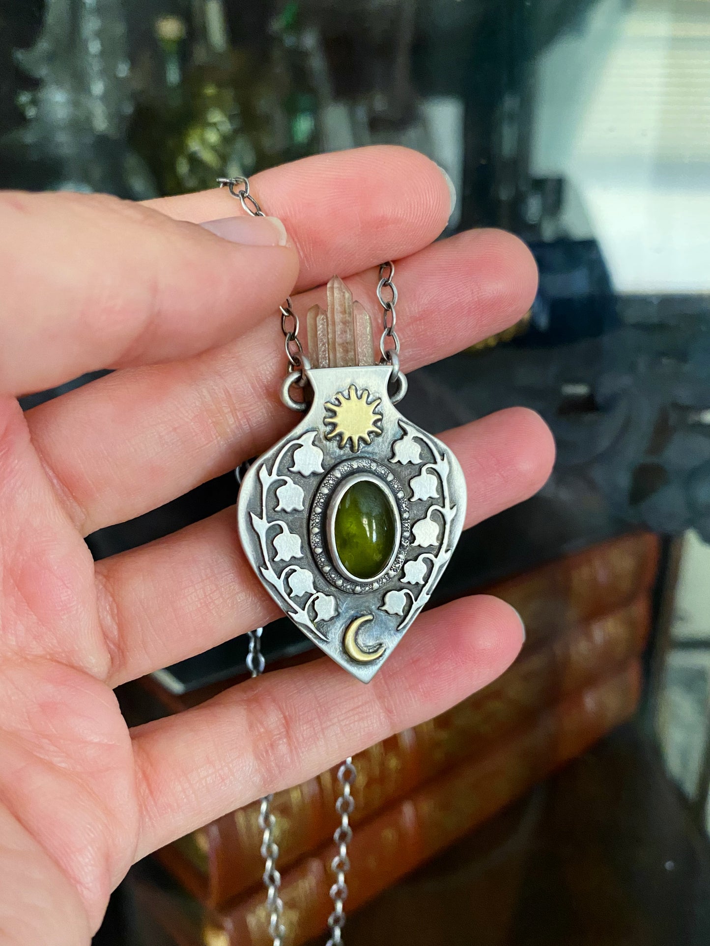 A Potion for Journeys Between Dark & Light Pendant