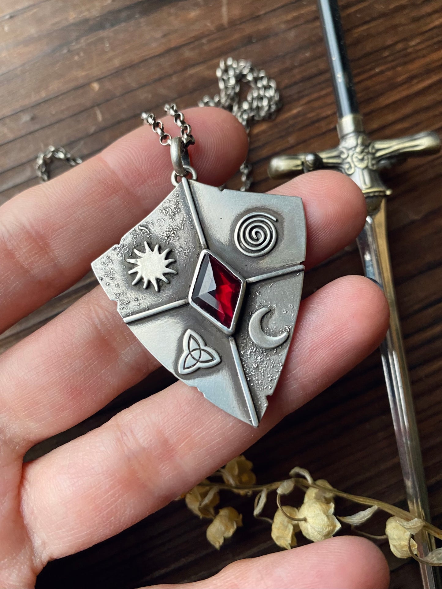 Shield of Ancestral Magic ✦ 18 inch chain