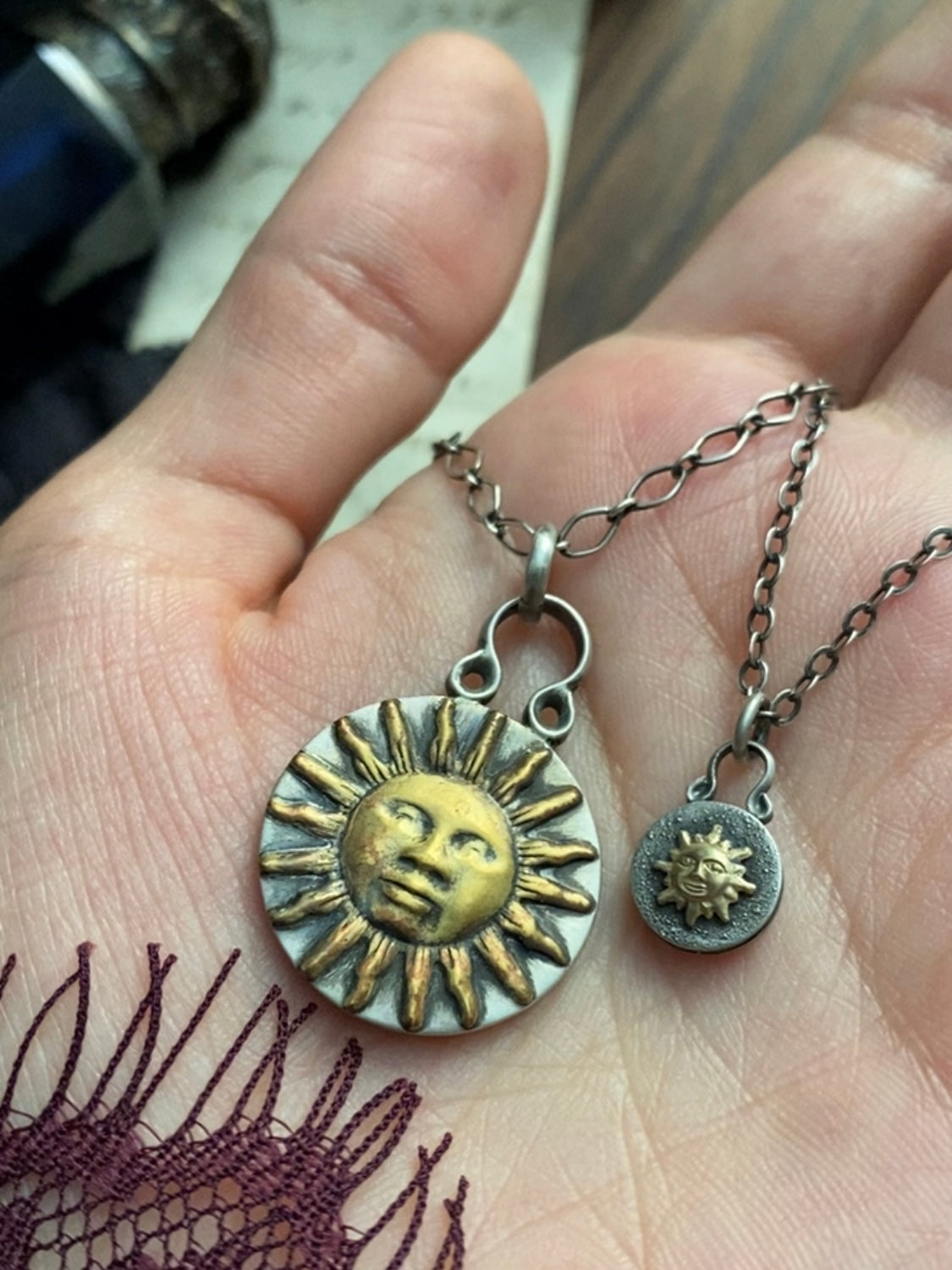 Mini Reversible Luminary Medallion Pendant